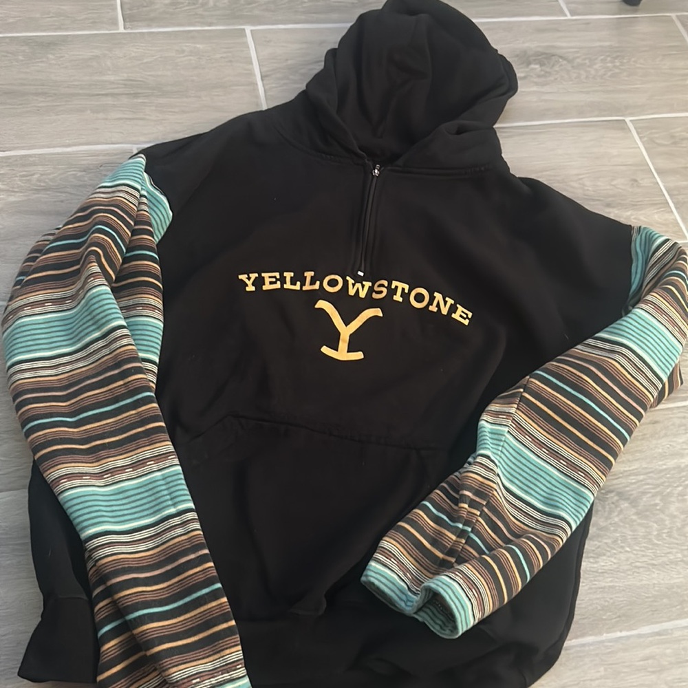 Stripped Yellow Stone Jacket - image 2